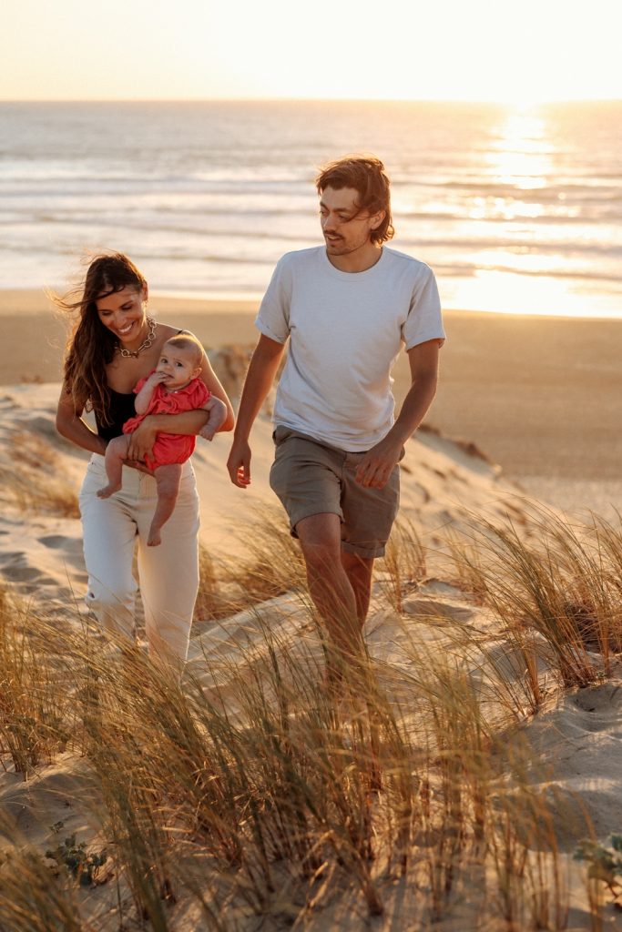 photos naturelles en séance photo famille à soustons plage