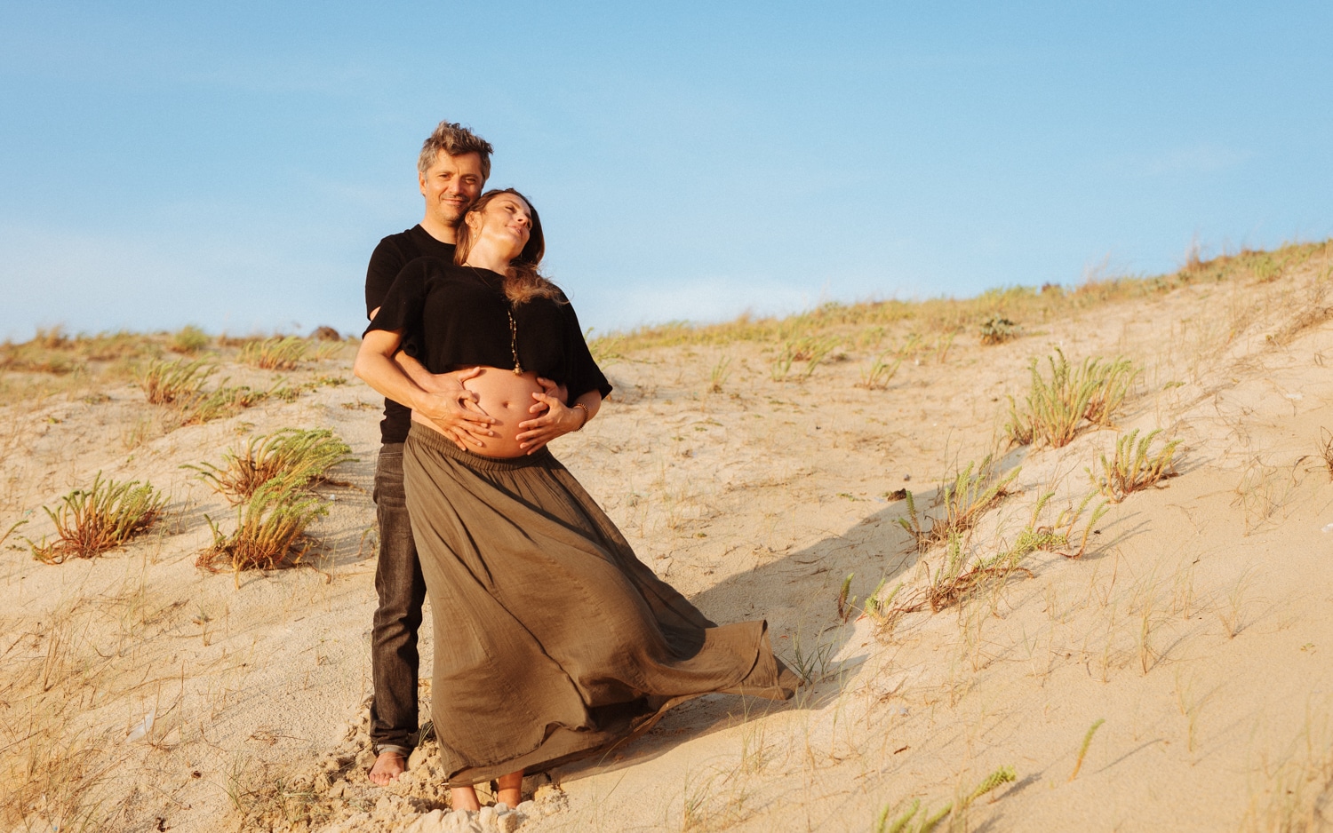 Des photos de Grossesse sur la plage de Messanges dans les Landes