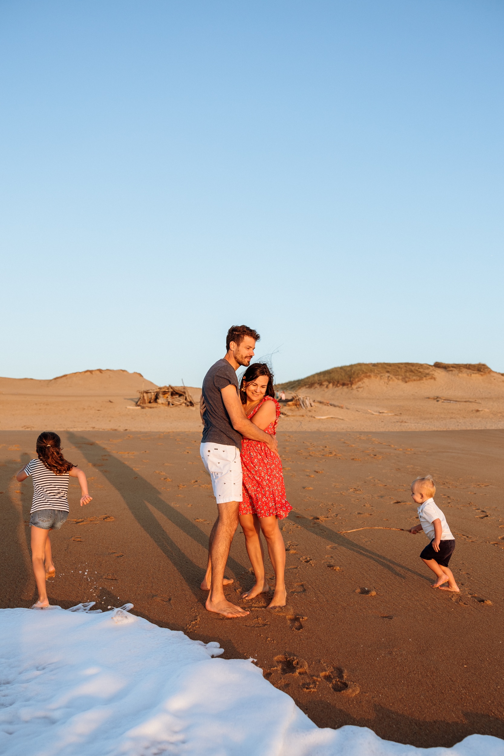 des photos de familles à Labenne sur la plage de la chapelle