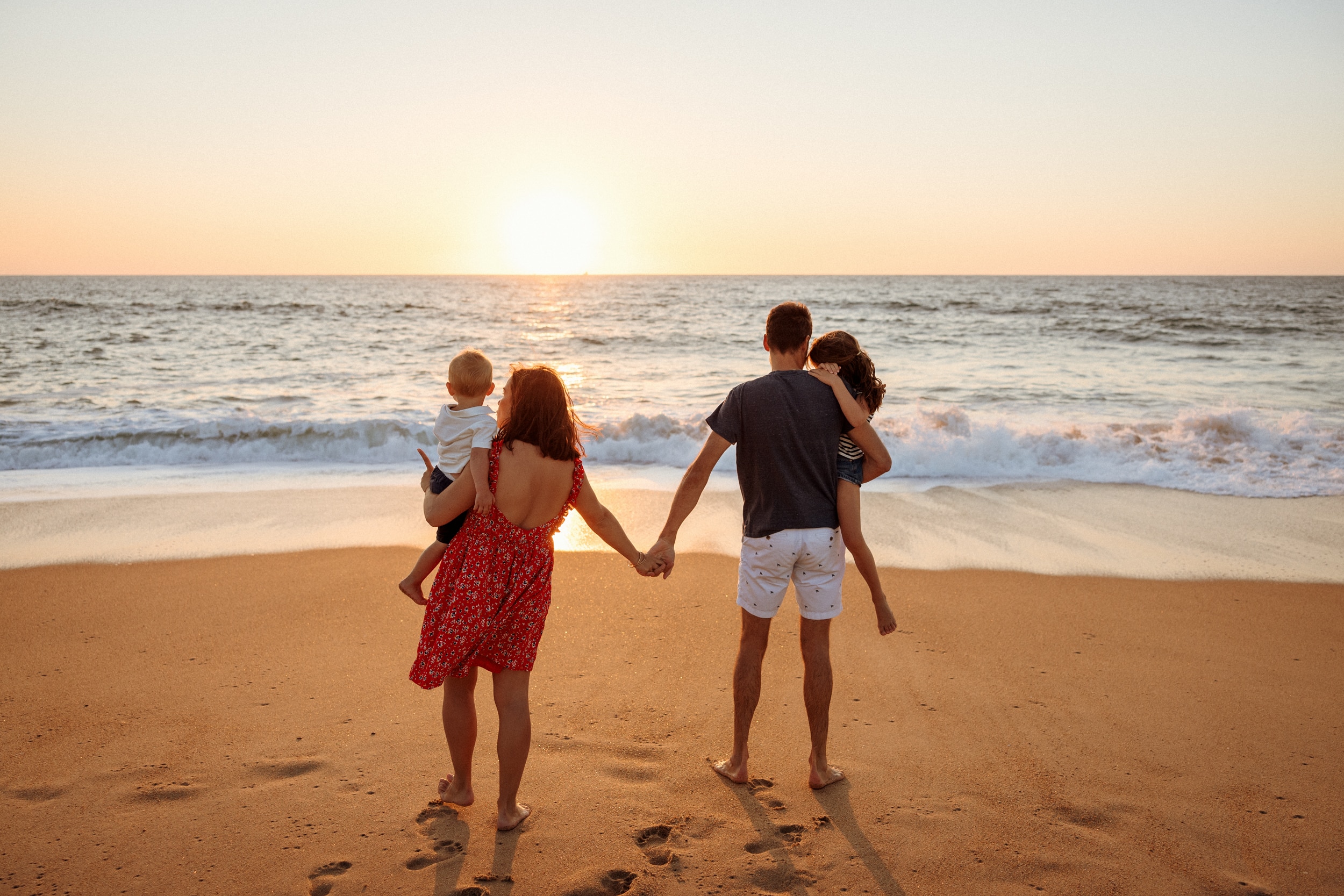 une séance photo famille à Labenne sur la plage de la chapelle