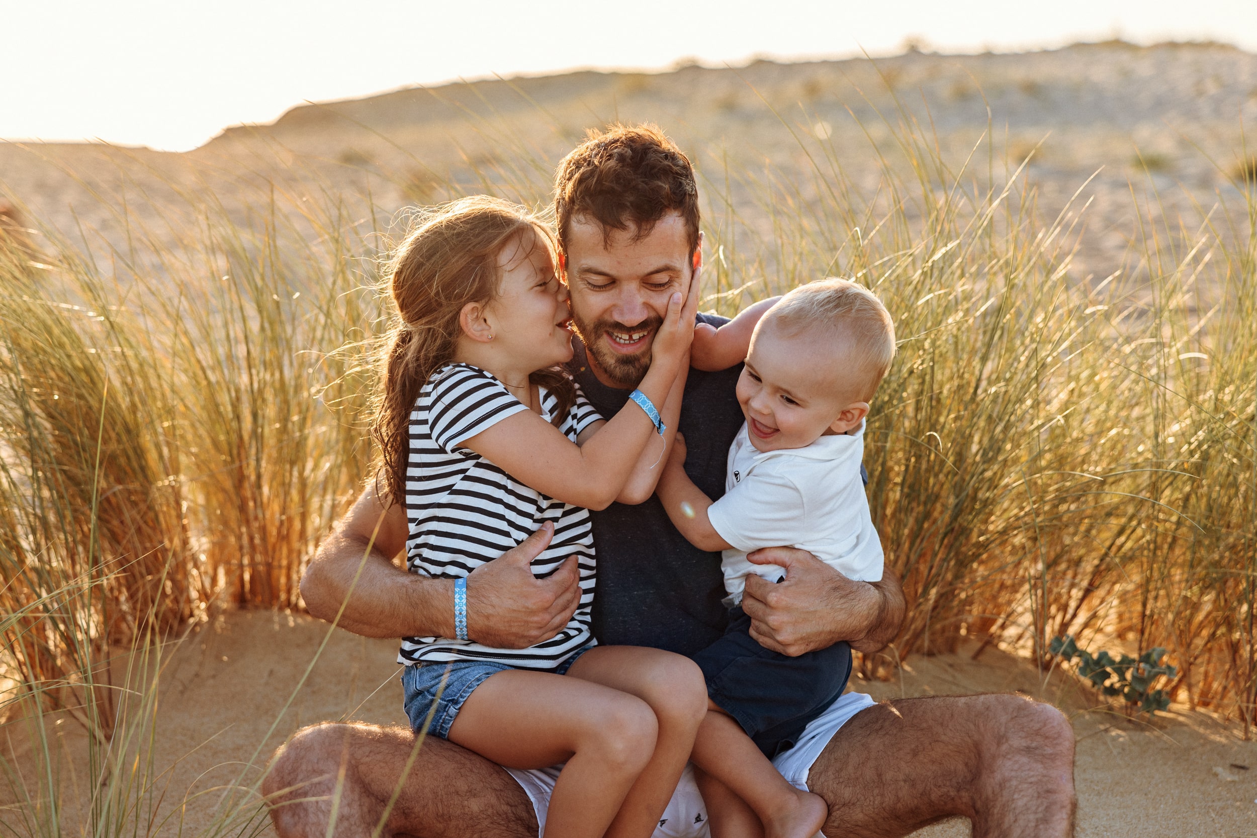 une séance photo famille à Labenne sur la plage de la chapelle