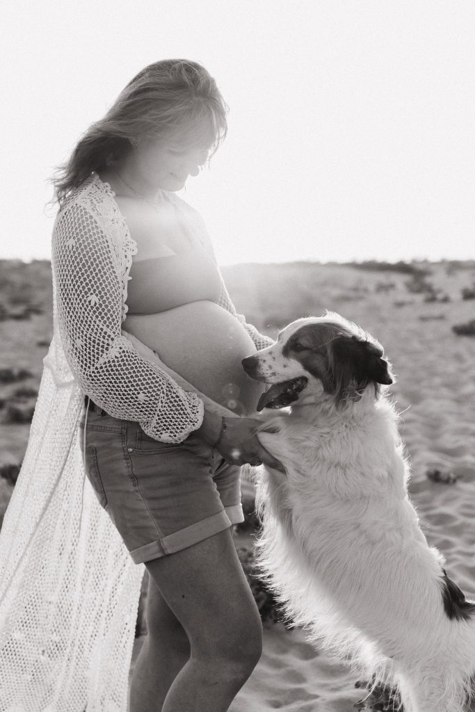 séance photo grossesse avec votre chien par Eva Lagardère