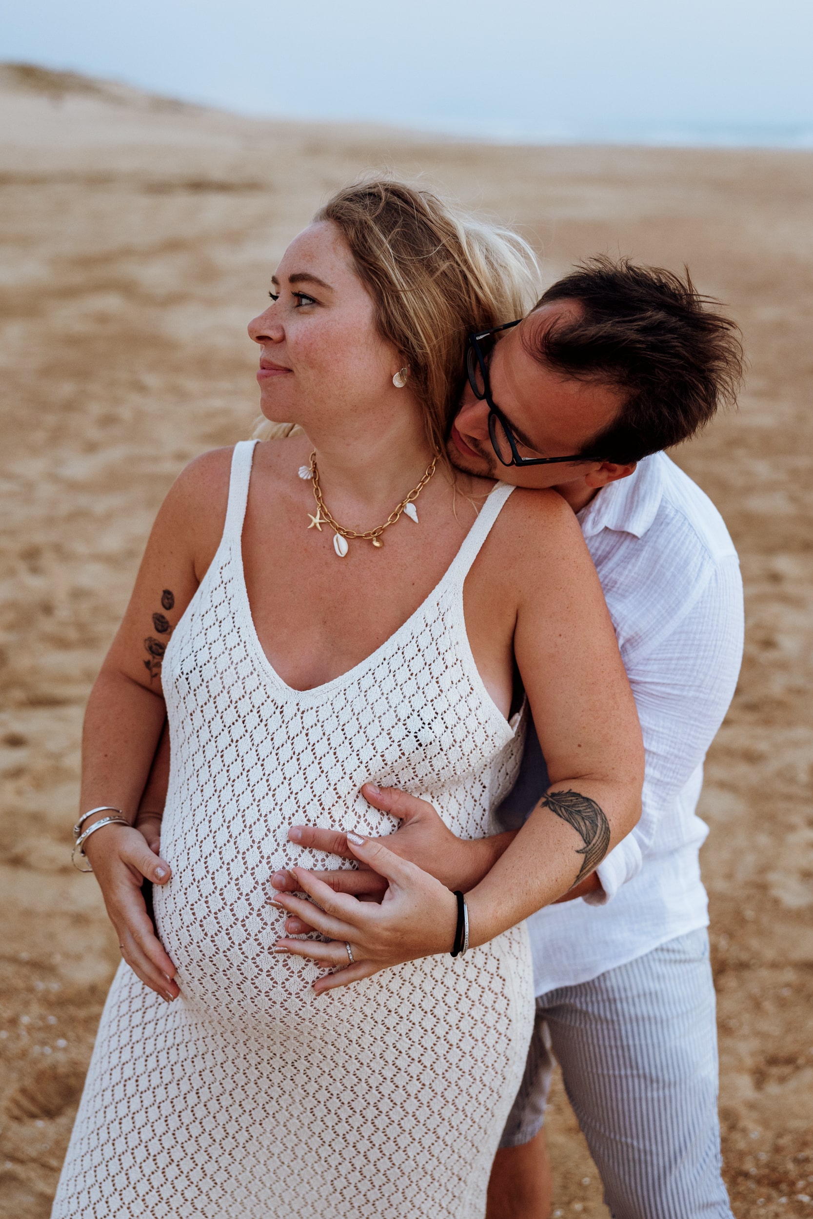 séance photo grossesse à soustons plage landes
