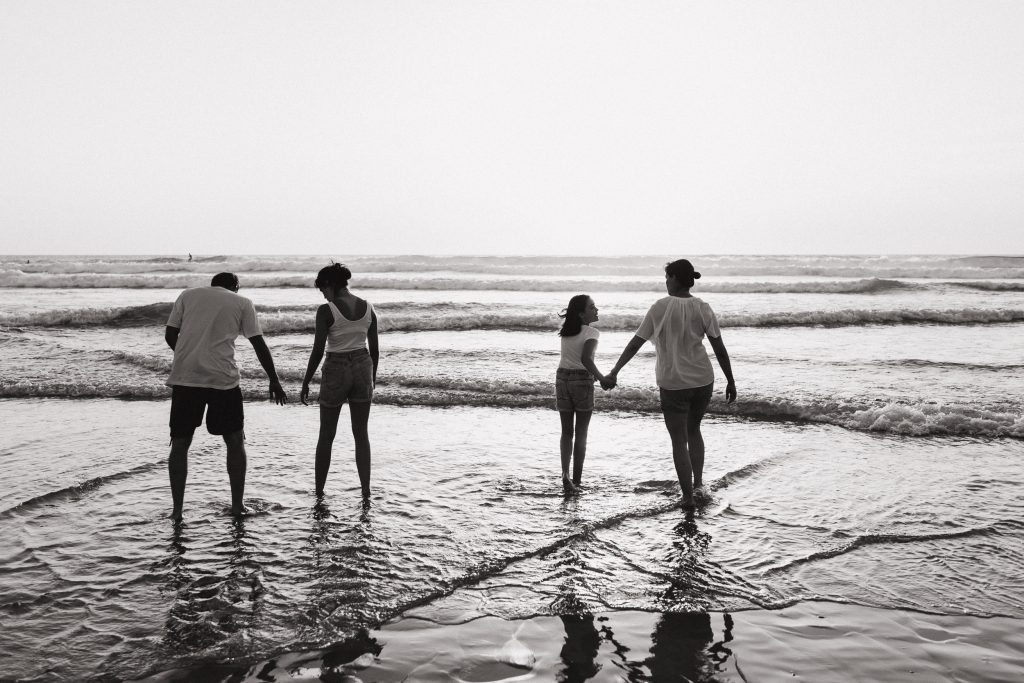 faires des photos avec ses ados sur la plage dans les landes