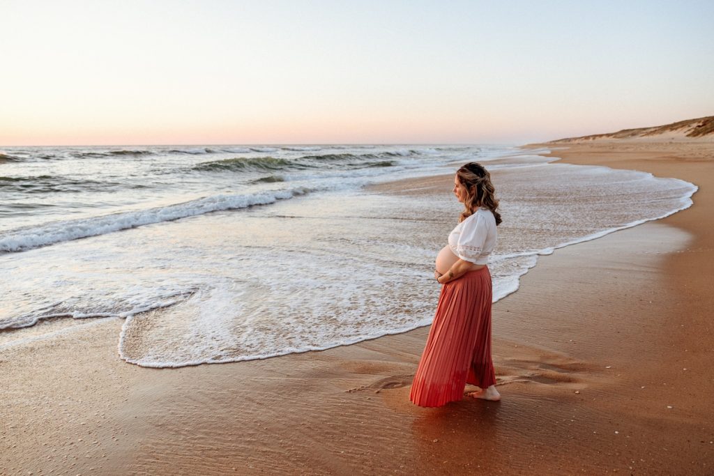 des photos de grossesse à lit-et-mixe, en vacances au cap de l'homy
