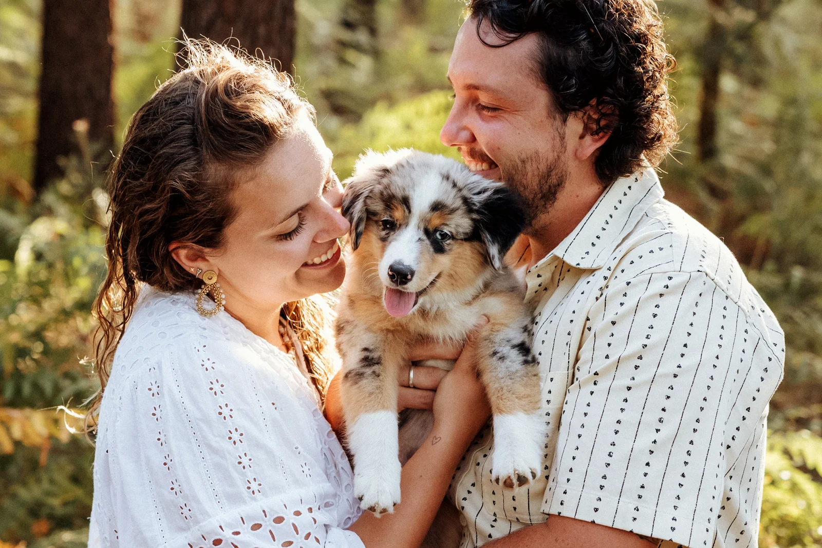 Faire une séance photo avec son chiot dans les Landes